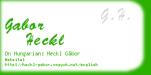 gabor heckl business card