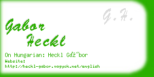 gabor heckl business card